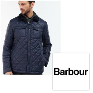 NWT Barbour Men’s Quilted Shirt Jacket Navy sz XL